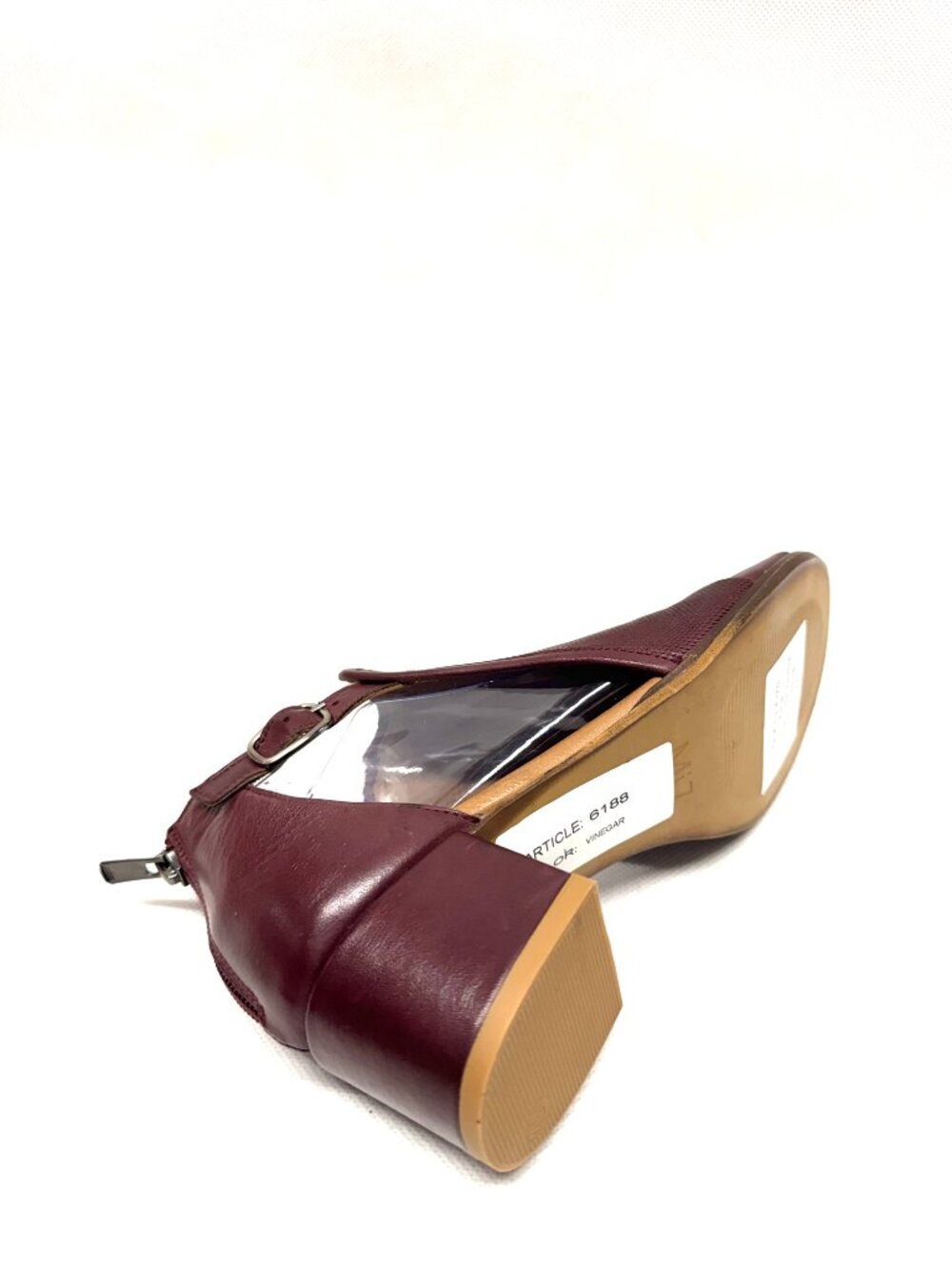 MIZ MOOZ WOMEN'S ANKLE STRAP LEATHER SHOOTIE SANDALS WINE 37EU / 7US # T-77 - Picture 6 of 6